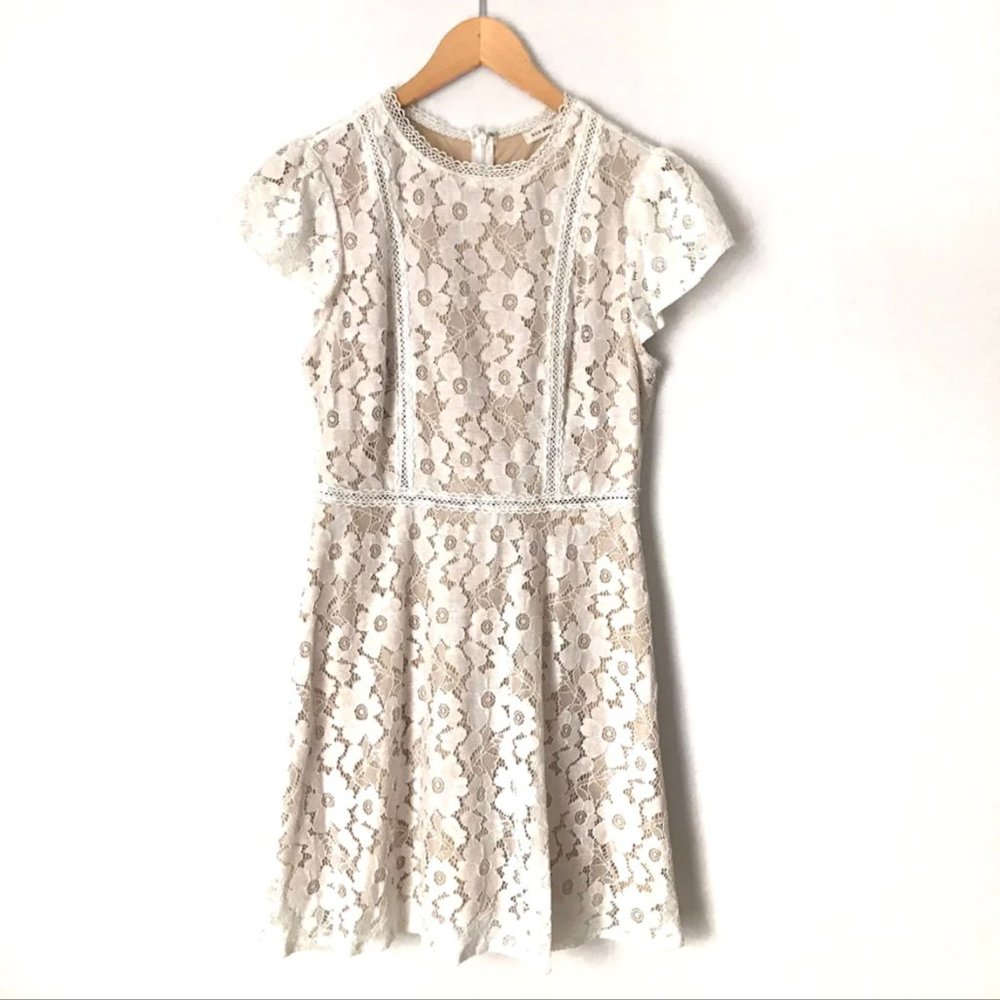 Blu Pepper White Lace Dress
